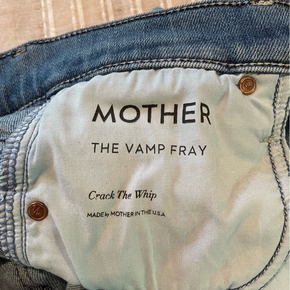 MOTHER The Vamp Fray Mid Rise Skinny Jeans in Crack The Whip 25 - Picture 8 of 14